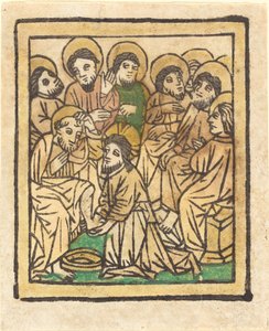 Chrystus myje stopy apostołom autorstwa German 15th Century