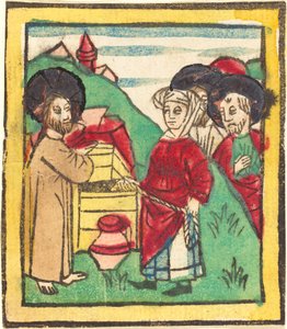 Chrystus i Niewiasta Samarii autorstwa German 15th Century