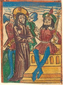Chrystus przed Piłatem autorstwa German 15th Century