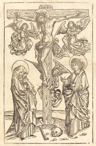 Chrystus na krzyżu z aniołami