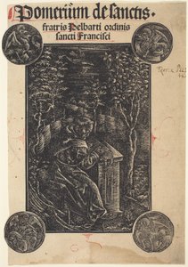 Franciszkanin, Pelbartus z Temesvaru, w ogrodzie autorstwa German 15th Century