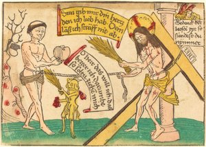 Jezus przyciąga wiernych do serca autorstwa German 15th Century