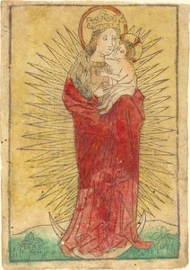 Madonna z Dzieciątkiem w chwale na półksiężycu autorstwa German 15th Century