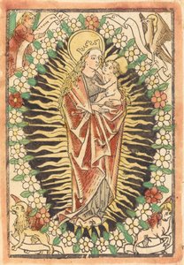 Madonna z Dzieciątkiem w różańcu autorstwa German 15th Century