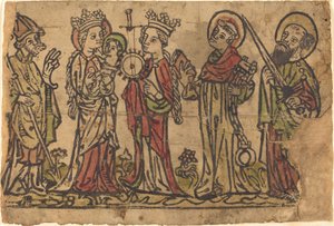 Madonna z Dzieciątkiem i Czterema Świętymi autorstwa German 15th Century