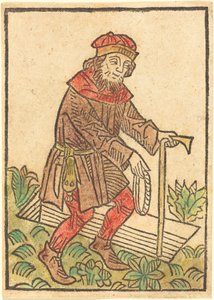 Mężczyzna idący w kierunku grobu autorstwa German 15th Century