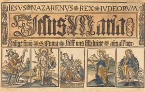 Święta Anna, Madonna z Dzieciątkiem i święci Krzysztof, Sebastian, Clara i Roche autorstwa German 15th Century