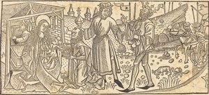 Pokłon Trzech Króli autorstwa German 15th Century