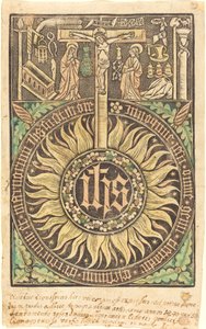 Monografia Święta z Symbolami Ukrzyżowania i Męki Pańskiej [recto]