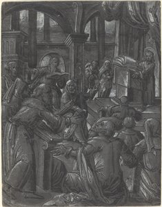 Chrystus spiera się z lekarzami autorstwa German 16th Century