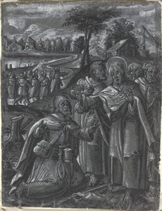 Chrystus spiera się z lekarzami [recto] autorstwa German 16th Century
