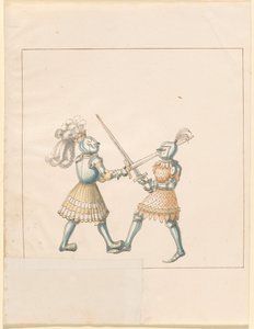Freydal, Księga potyczek i turnieju cesarza Maksymiliana I: Walki na piechotę (potyczki) (Tom III): Tablica 158 autorstwa German 16th Century
