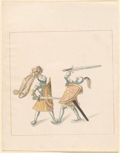 Freydal, Księga potyczek i turnieju cesarza Maksymiliana I: Walki na piechotę (potyczki) (tom III): płyta 161 autorstwa German 16th Century