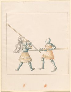 Freydal, Księga potyczek i turnieju cesarza Maksymiliana I: Walki na piechotę (potyczki) (Tom III): Tablica 147 autorstwa German 16th Century