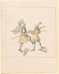 Freydal, Księga potyczek i turnieju cesarza Maksymiliana I: Walki na piechotę (potyczki) (tom III): płyta 151 autorstwa German 16th Century