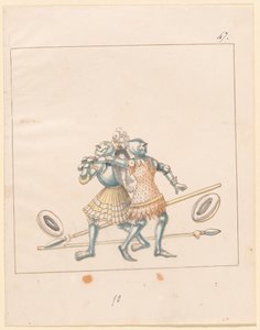 Freydal, Księga potyczek i turnieju cesarza Maksymiliana I: Walki na piechotę (potyczki) (Tom III): Tablica 152 autorstwa German 16th Century
