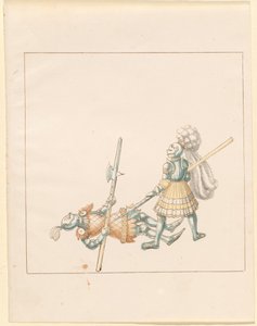 Freydal, Księga potyczek i turnieju cesarza Maksymiliana I: Walki na piechotę (potyczki) (tom III): płyta 145 autorstwa German 16th Century
