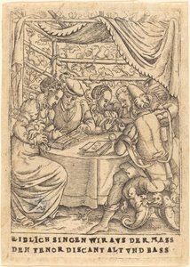 Z miłością śpiewamy tenorowy dyskant altowy i basowy z masażu autorstwa German 16th Century