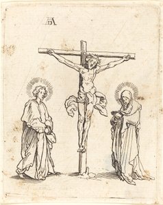 Ukrzyżowanie z Dziewicą i św. Janem autorstwa German 16th Century after Albrecht Dürer