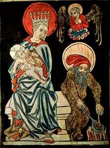 Spoczywaj w ucieczce do Egiptu, ok. 1410 autorstwa German Master