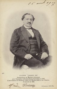 Baron de Flotow, niemiecki kompozytor (1812-1883) (zdjęcie czarno-białe) autorstwa German Photographer