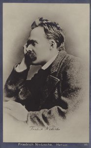 Friedrich Nietzche (1844-1900), niemiecki filozof i pisarz (zdjęcie czarno-białe) autorstwa German Photographer