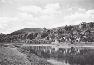 Neckarsteinach, Hesja, Niemcy (zdjęcie czarno-białe) autorstwa German Photographer
