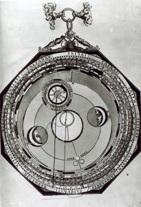 Volvelle, prawdopodobnie przedstawiający cykle Księżyca, według ilustracji Petrusa Apianusa z Astronomicon Caesareum, 1540 autorstwa German School