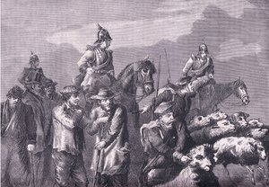 Partia żerująca, Cassells History of the War between France and Germany, wydana przez Cassell and Company Limited, c.1890 (lito) autorstwa German School
