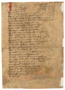 Liść z Das Spiegelbuch, w języku średnio-wysoko-niemieckim, Wschodnia Szwabia, prawdopodobnie Augsburg, ok. 1470 r. (tusz na papierze) autorstwa German School