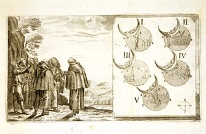 Atak wojskowy zaplanowany zgodnie z fazami zaćmienia, ilustracja z książki o kampaniach osmańskich w Europie, rytowana przez Paula Fursta (ok. 1605-66) autorstwa German School