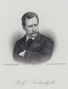 Adolf Erik Nordenskiold, fiński geolog, mineralog i badacz Arktyki (rytownictwo) autorstwa German School