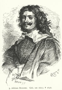 Adriaen Brouwer, flamandzki malarz barokowy (grafika) autorstwa German School