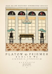 Reklama „Flatow & Priemer”, od Styl, wyd. 1922 (odbitka pochorowa) autorstwa German School