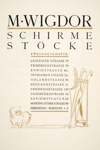 Reklama dla M. Wigdora, Umbrella Stores, od Styl, wyd. 1922 (odbitka w pochoirze) autorstwa German School