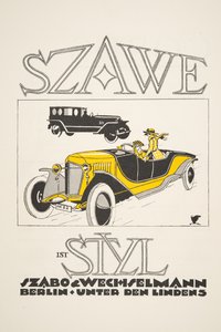 Reklama Szawego (Szabo & Wechselmann), od Styl, wyd. 1922 (odbitka pochorowa) autorstwa German School