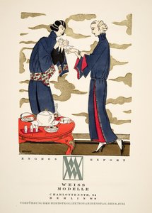 Reklama "Weiss Modelle", od Styl, pub.1922 (druk pochoir) autorstwa German School
