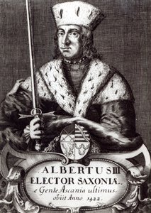Albert III, ostatni elektor saski z dynastii askanskiej autorstwa German School
