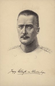 Albrecht, książę Wirtembergii, niemiecki książę i generał z czasów I wojny światowej (litografia) autorstwa German School