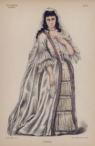 Amalie, z Die Rauber (Zbójcy) Friedricha Schillera (kolor lito) autorstwa German School