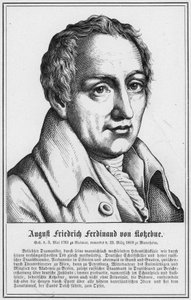 August Friedrich Ferdinand von Kokebue (grafika) autorstwa German School