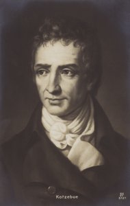 August Kotzebue (1761-1819), niemiecki dramaturg i pisarz (litografia) autorstwa German School