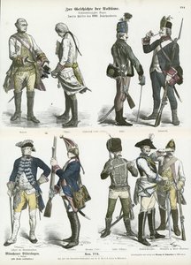 Austriackie i pruskie mundury wojskowe, II poł. XVIII w. autorstwa German School