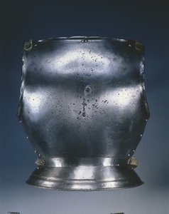 Płyta tylna, ok. 1510-1530 (stal z czarną farbą, skórzane paski) autorstwa German School