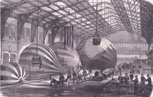 Manufaktura balonów, Cassells Historia wojny między Francją a Niemcami wydana przez Cassell and Company Limited, c.1890 (lito) autorstwa German School