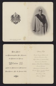Bankiet na cześć urodzin cesarza Wilhelma II Niemiec, Frankfurt, 27 stycznia 1897 (lito) autorstwa German School