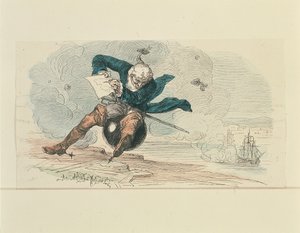 Baron Munchausen (kolor lito) autorstwa German School