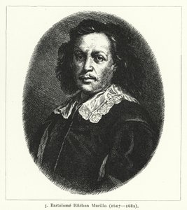 Bartolome Esteban Murillo, hiszpański malarz barokowy (grafika) autorstwa German School