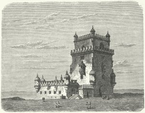 Wieża Belem, Lizbona (rycina) autorstwa German School
