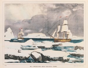 Ekspedycja brytyjskiego polarnika kapitana Rossa na Antarktydę, opublikowana przez J. Scholza, Mainz, w latach 1839-42 autorstwa German School